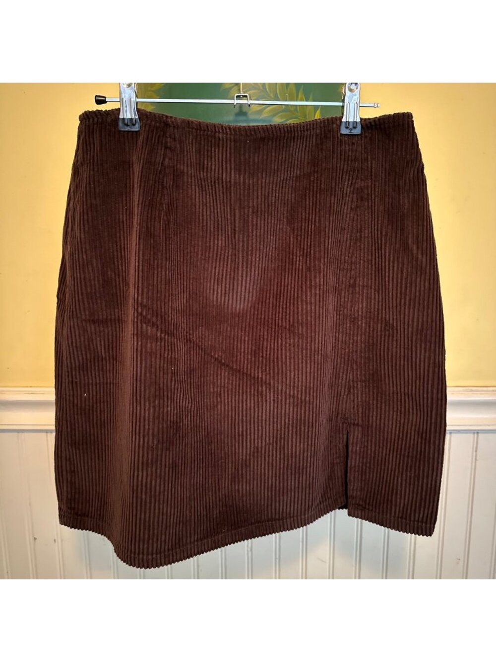 Vintage Carolina Colours Brown Corduroy Skirt Sz 12 Mid-Length